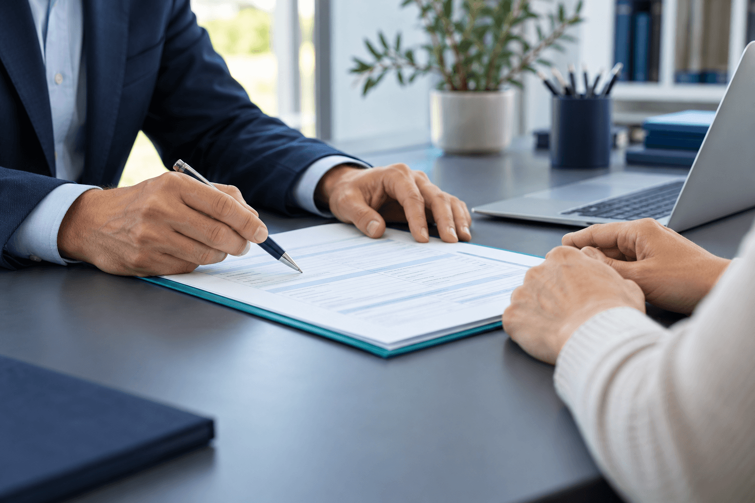 Consulenza alla scrivania nello studio LBR Service
